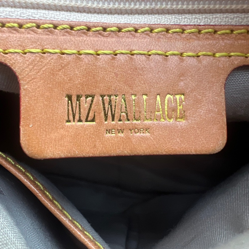 MZ Wallace Jane Satchel Bag Eggplant Plum Purple Nylon Leather Trim Designer‎ - Picture 11 of 16